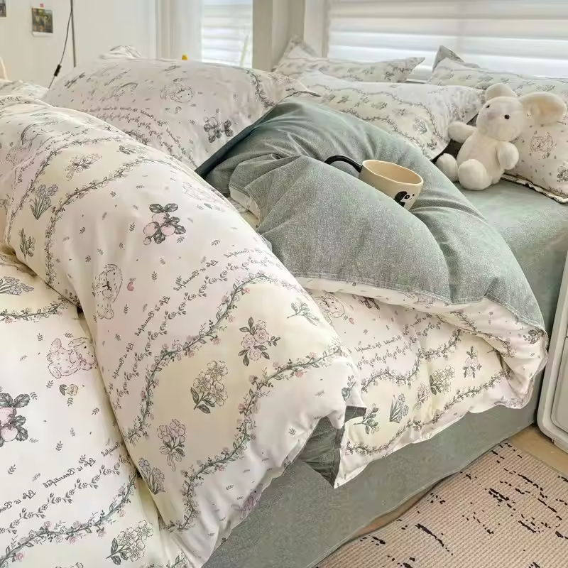 Aesthetic Pinterest Vibe Floral Bedding Set
