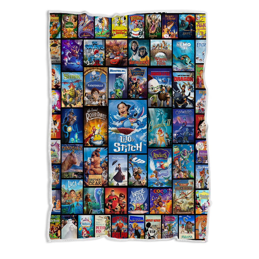 Disney Movies Quilt Fleece Blanket