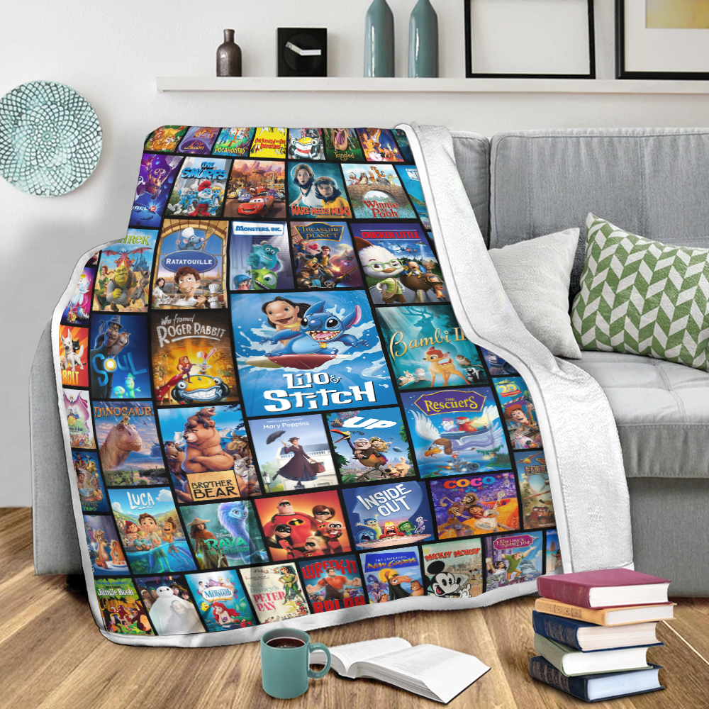 Disney Movies Quilt Fleece Blanket