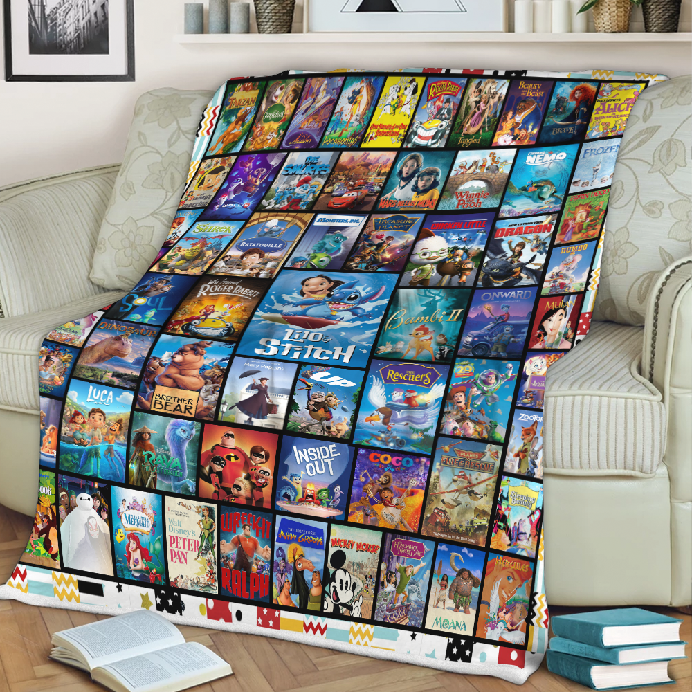 Disney Movies Quilt Fleece Blanket