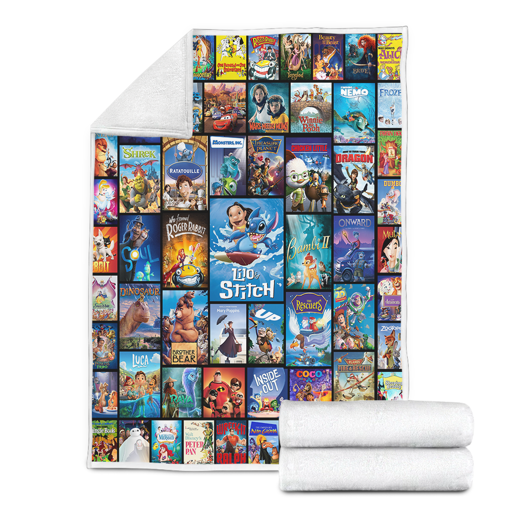Disney Movies Quilt Fleece Blanket