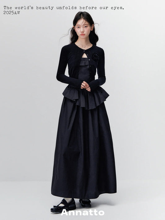 ANNATTO 'Noir Rose' Bodycon Dress