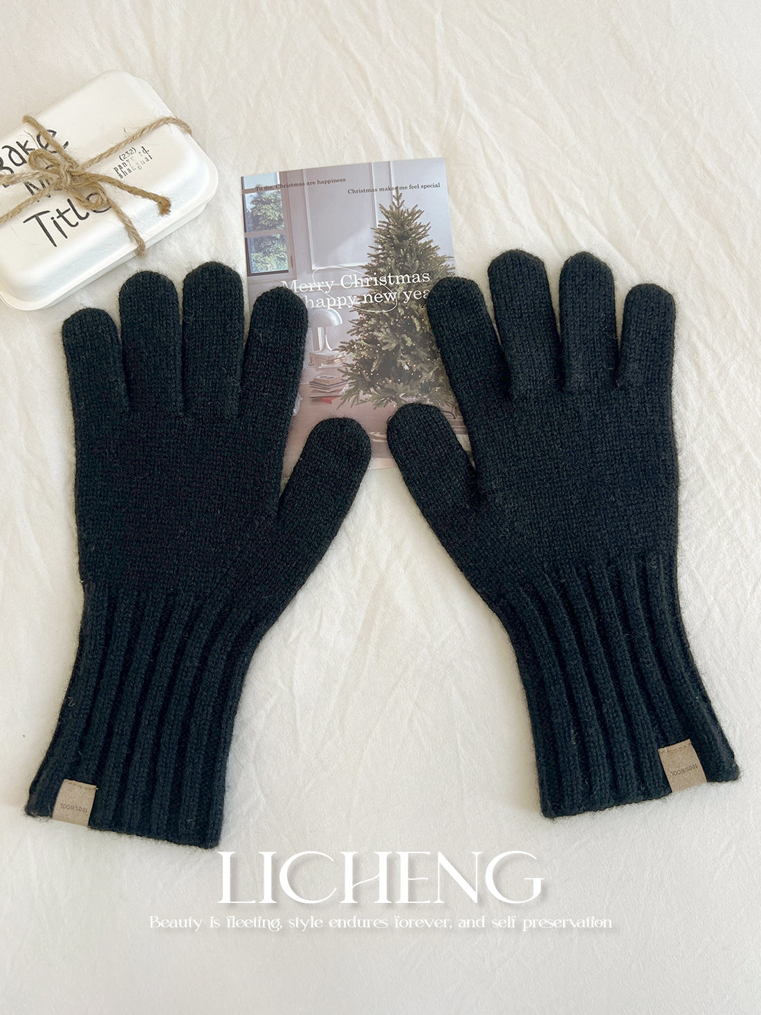 LICHENG Pure Wool Winter Gloves