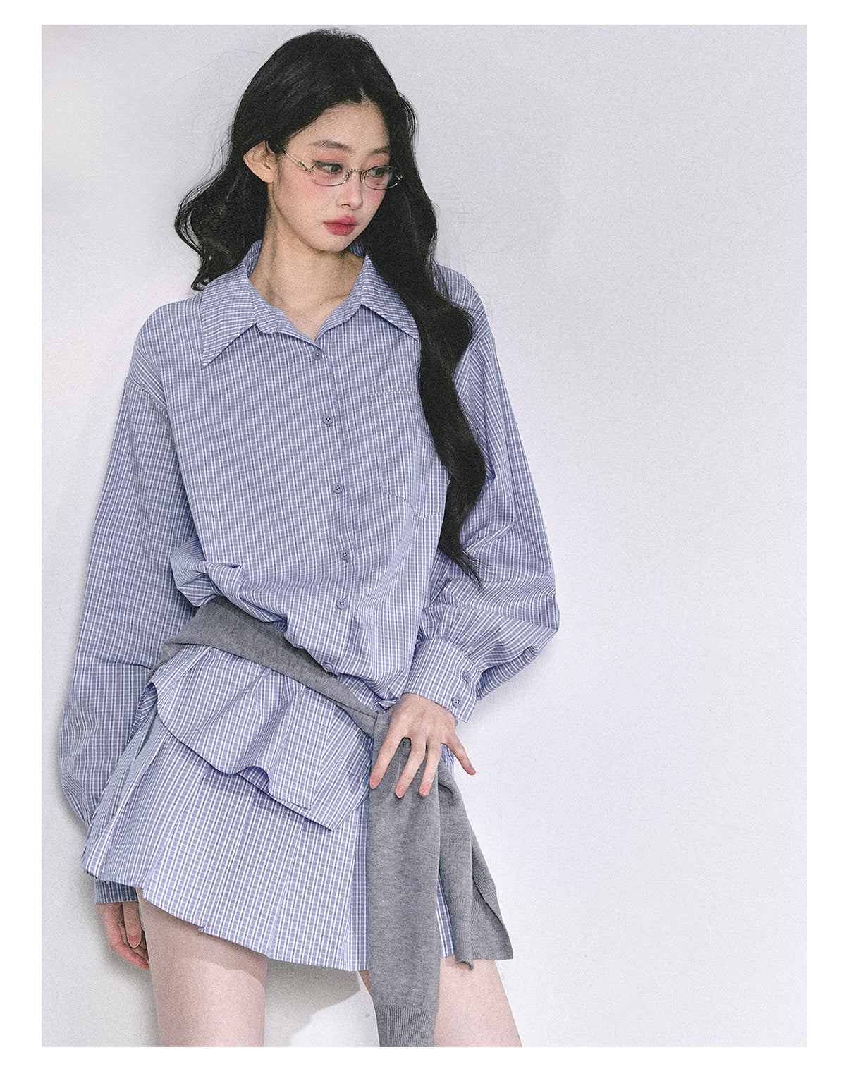 SHAOYEYAN Felton College French Plaid Set