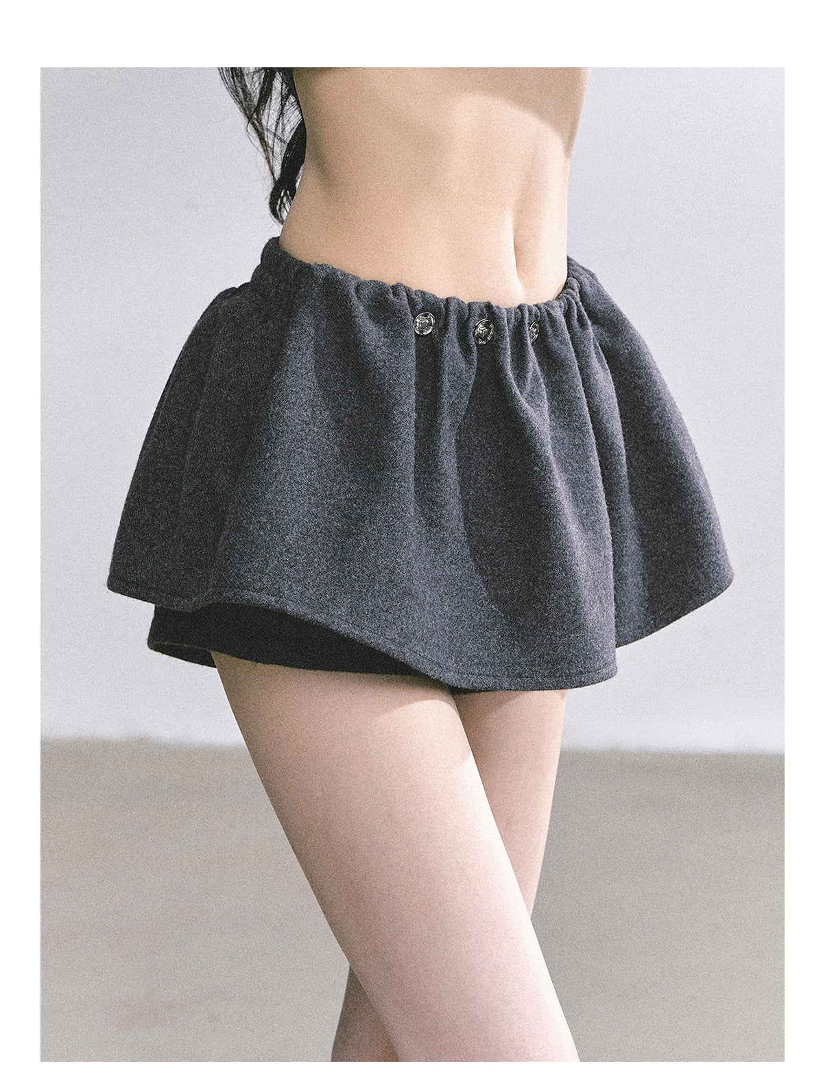 SHAOYEYAN French Wool Blend Slim Skirt