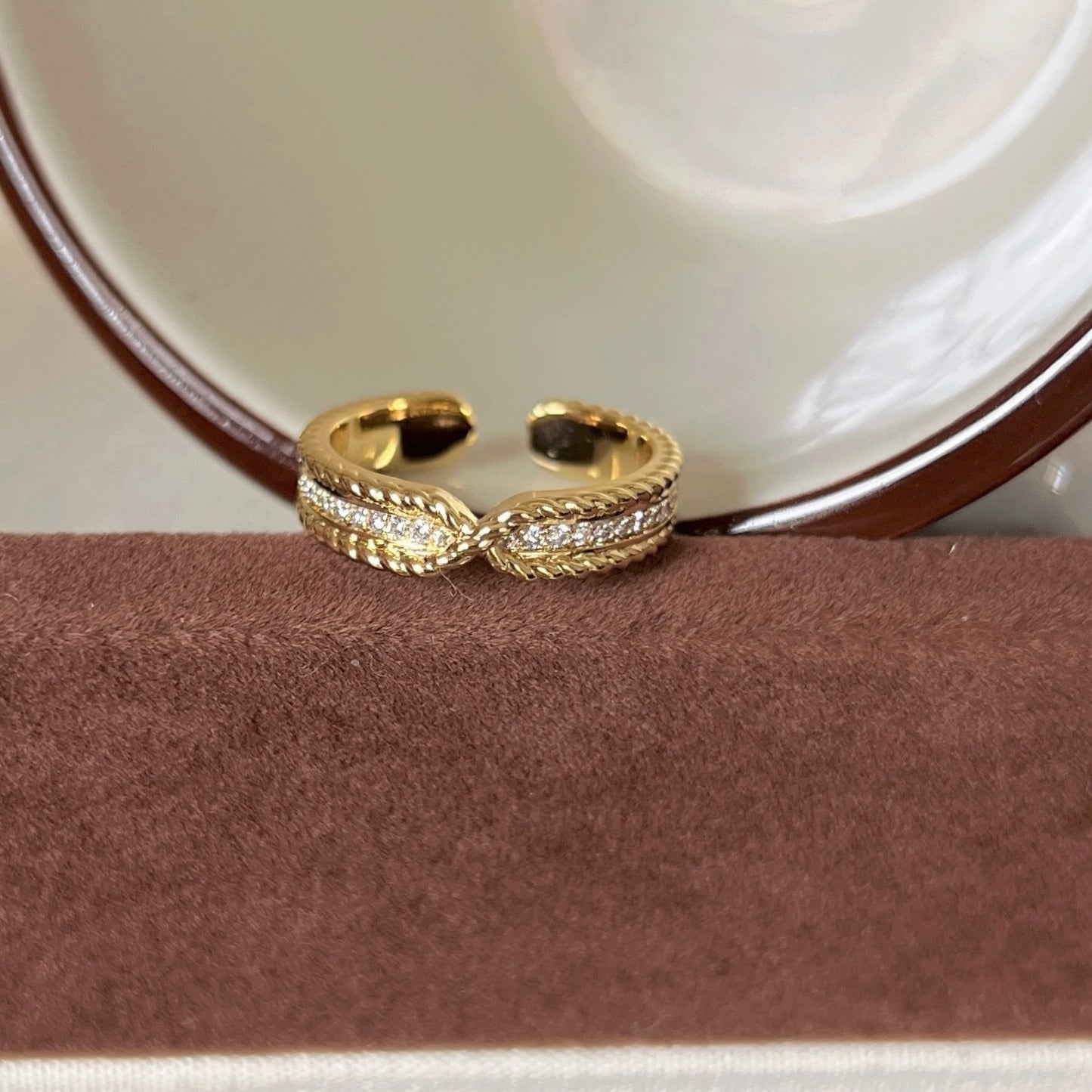 VIGVOG Geometric Gemstone Rings