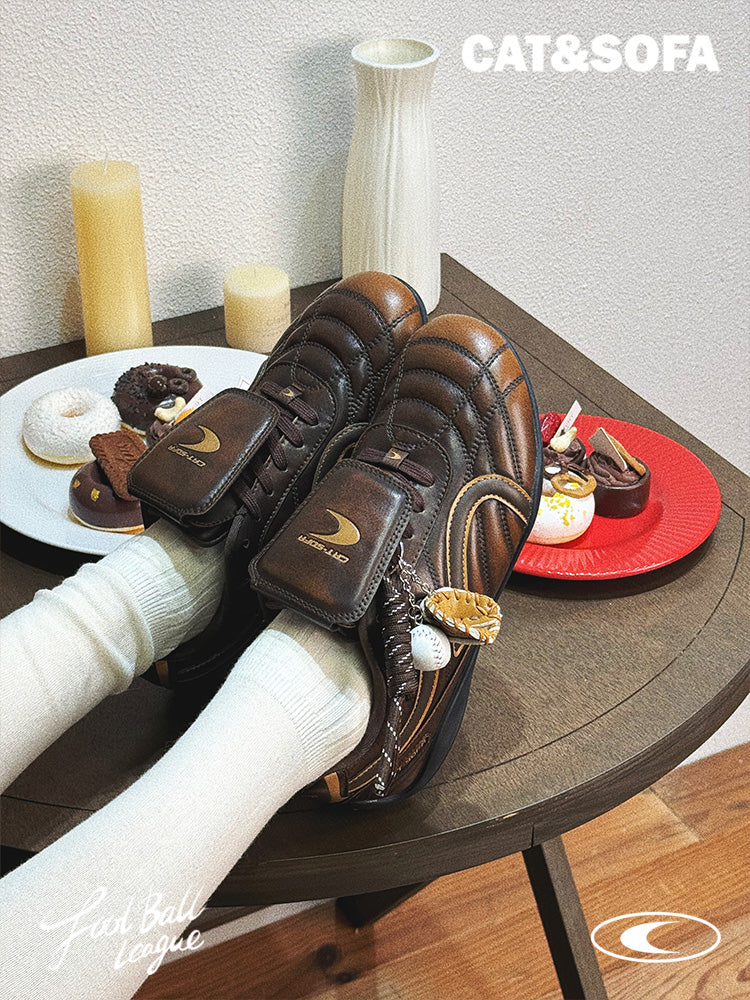 Cat&Sofa Retro Football Sneakers
