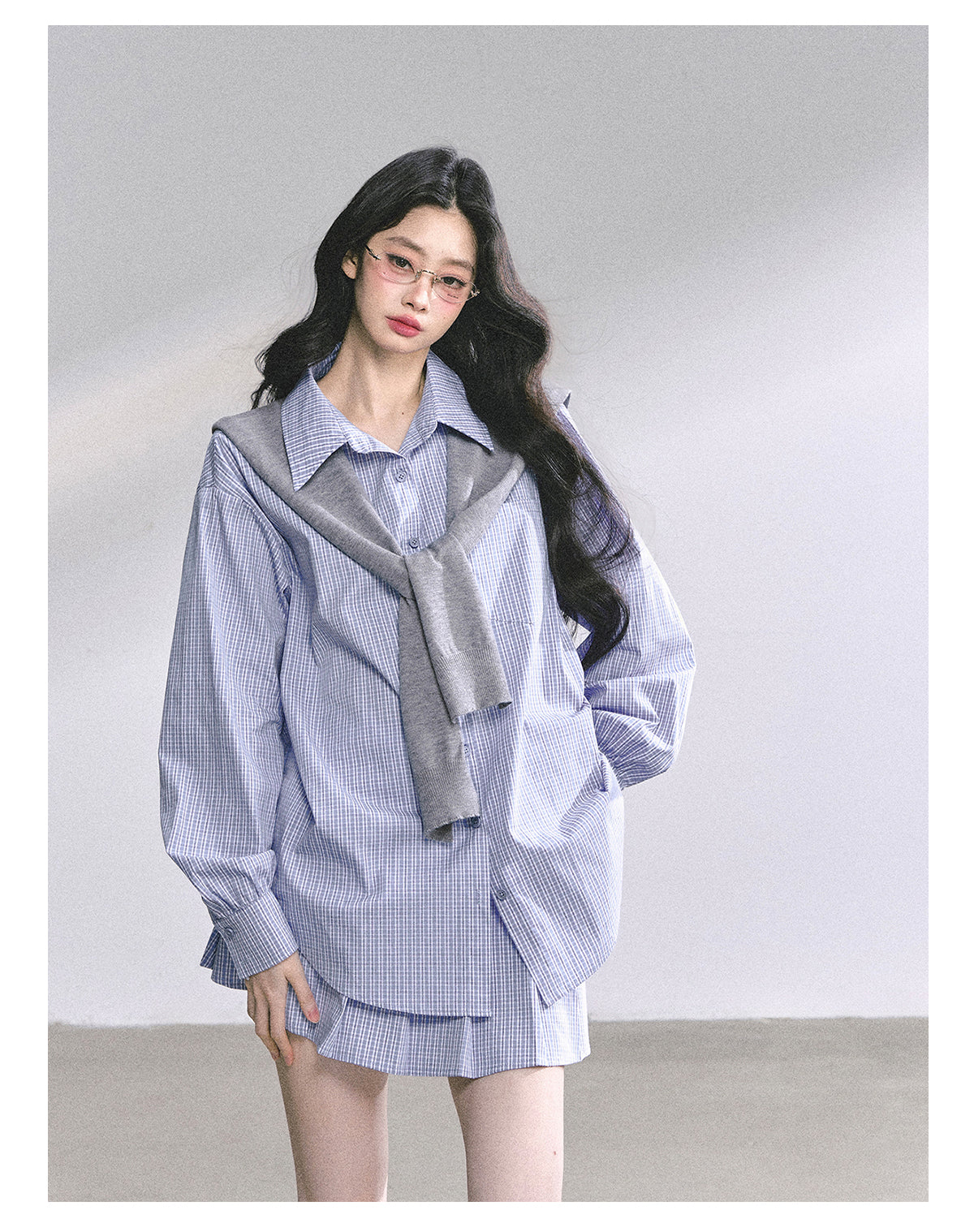 SHAOYEYAN Felton College French Plaid Set