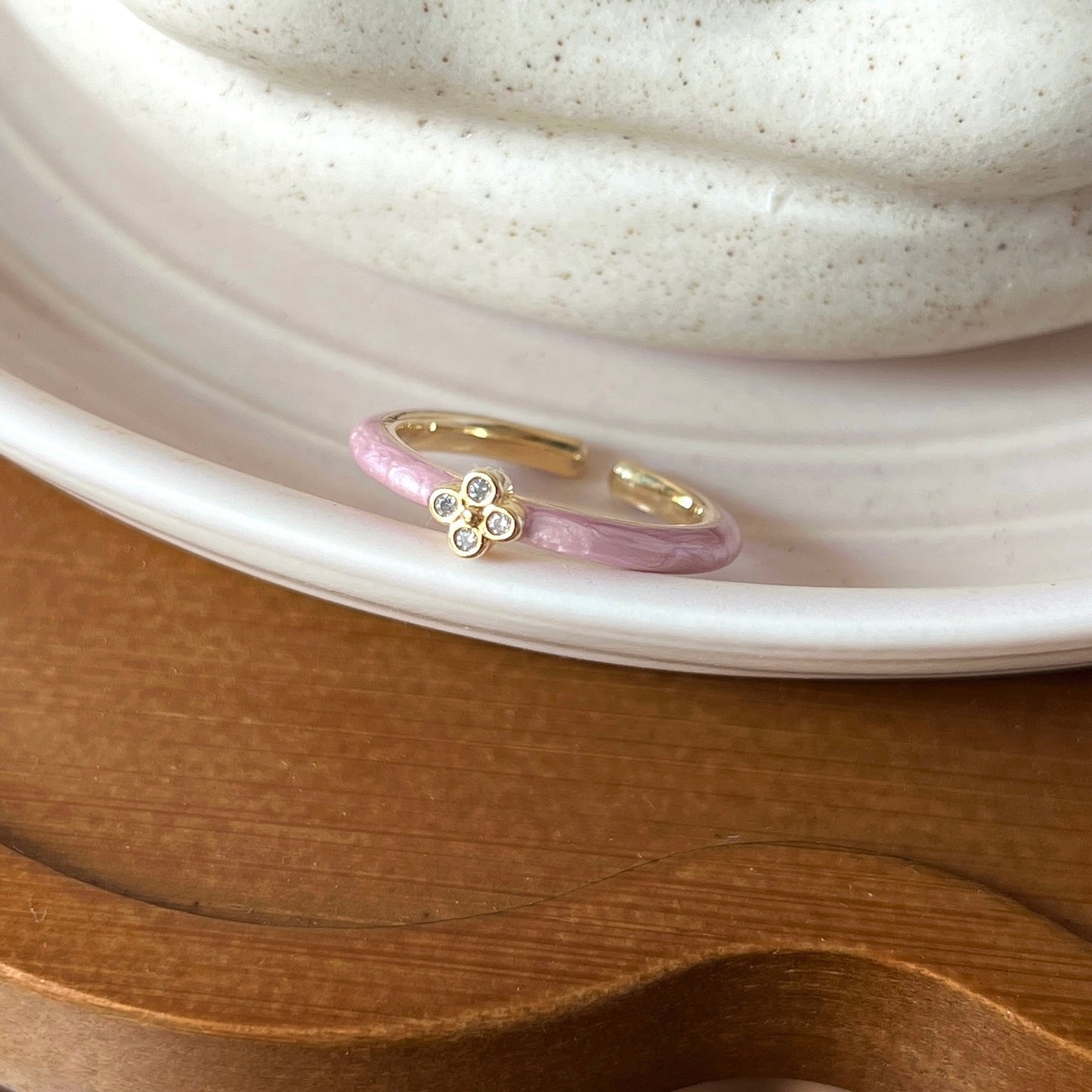 VIGVOG Geometric Purple Gemstone Ring