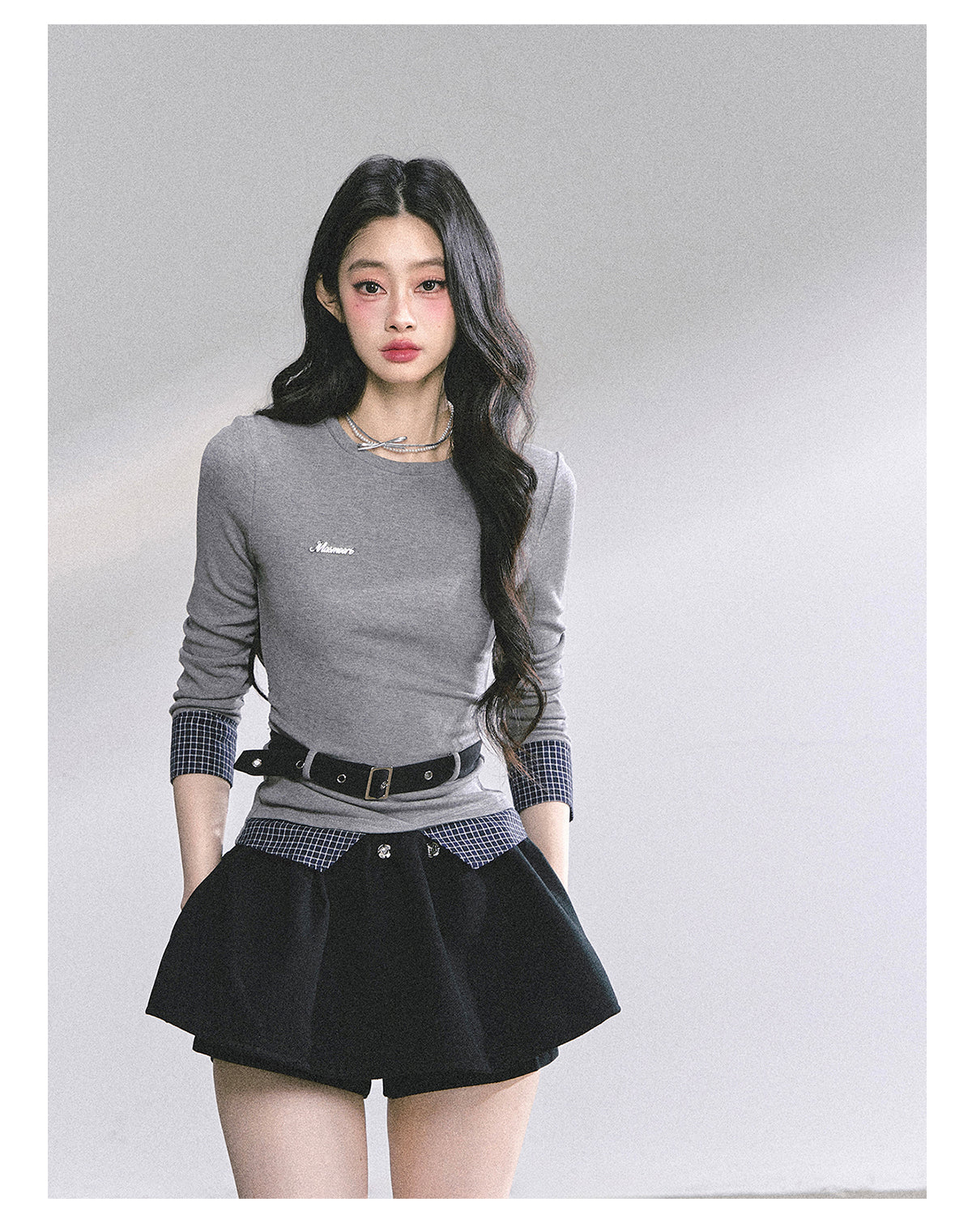 SHAOYEYAN Korean Style Short Sleeve Plaid Tee