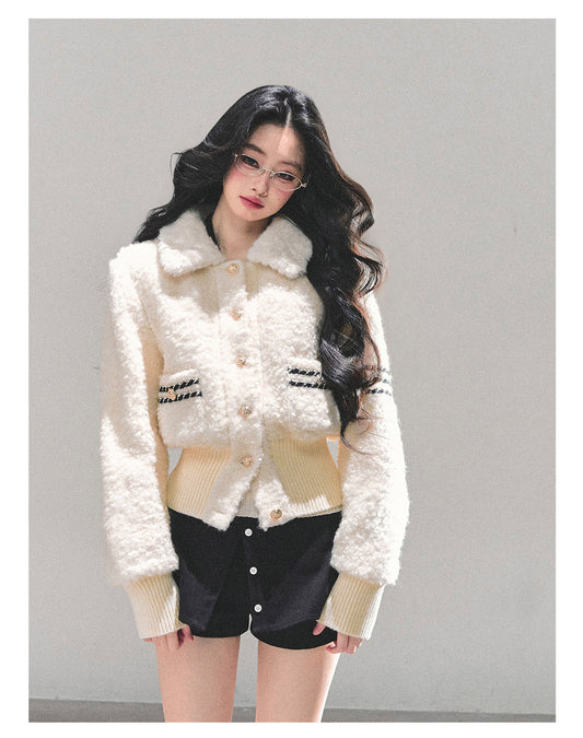 ShaoYeYan Let Her Descend Lamb Fur Jacket
