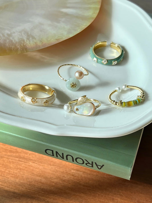 VIGVOG 2024 Bunny Pearl Ring Collection