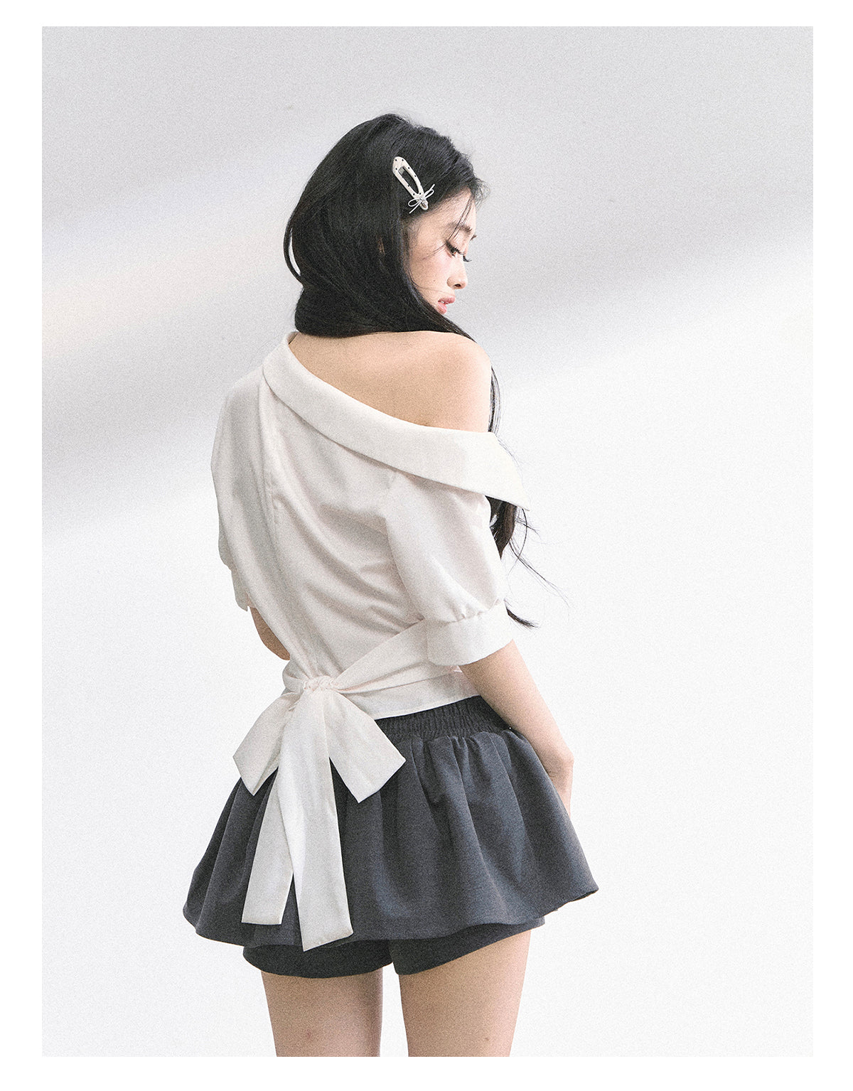 SHAOYEYAN French Off-Shoulder Blouse