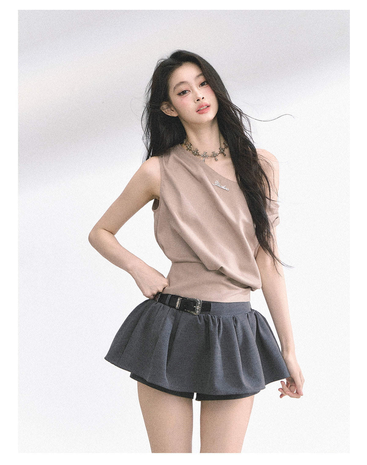 SHAOYEYAN Korean Off-Shoulder Crop Top