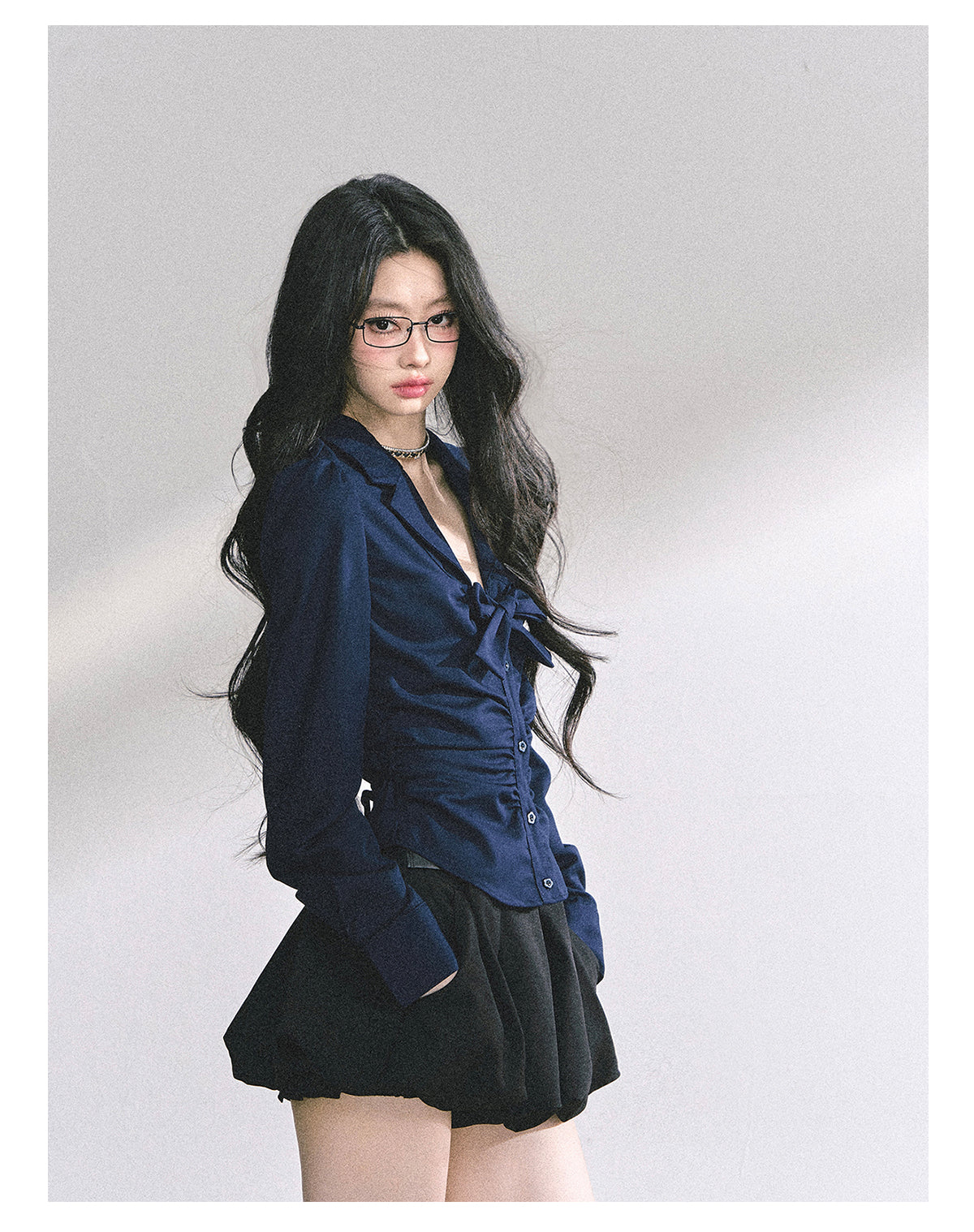 SHAOYEYAN French Bow V-Neck Blouse