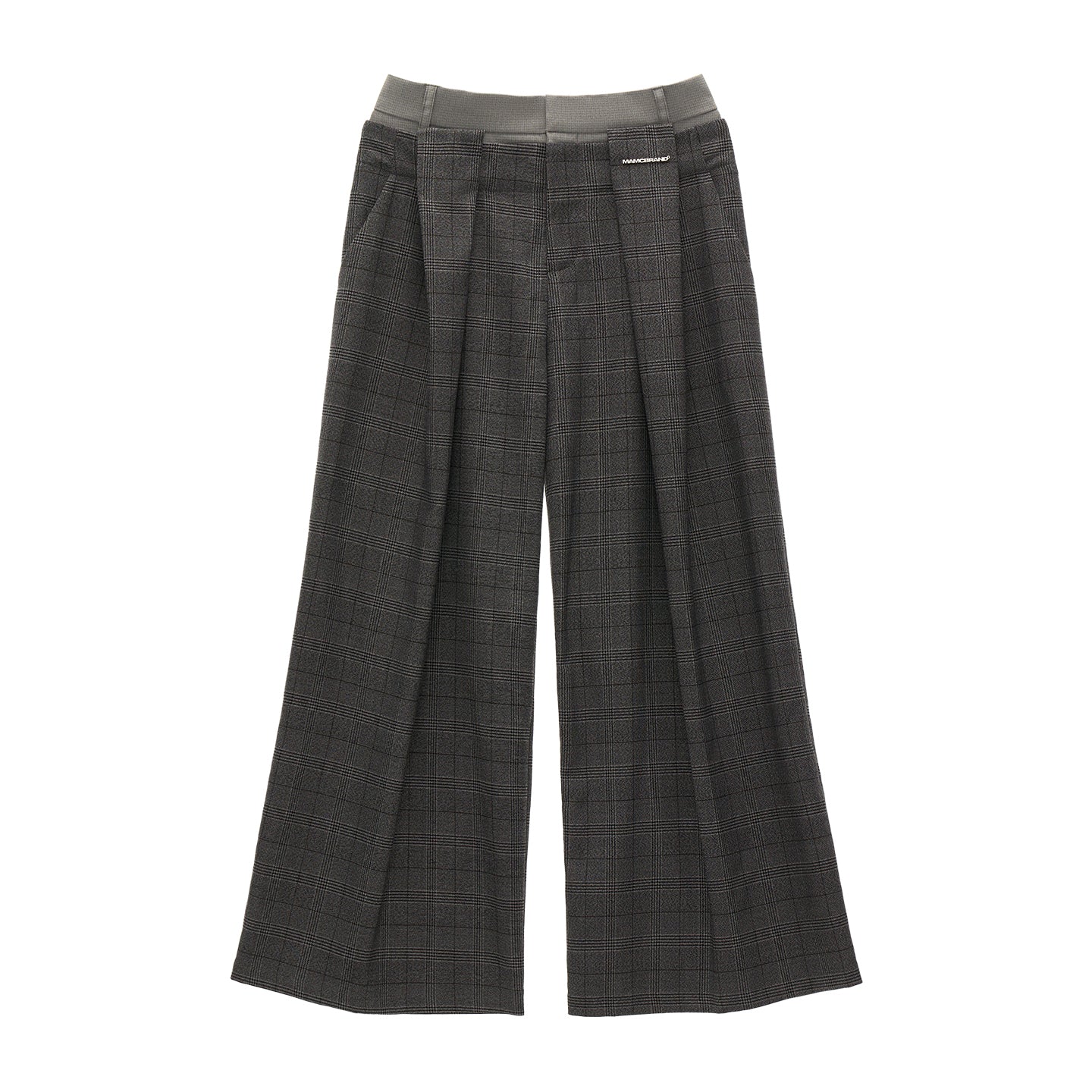 MAMC Double-Waist Plaid Trousers