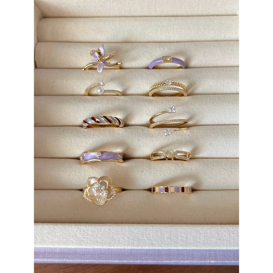 VIGVOG Iris Flower Ring Collection