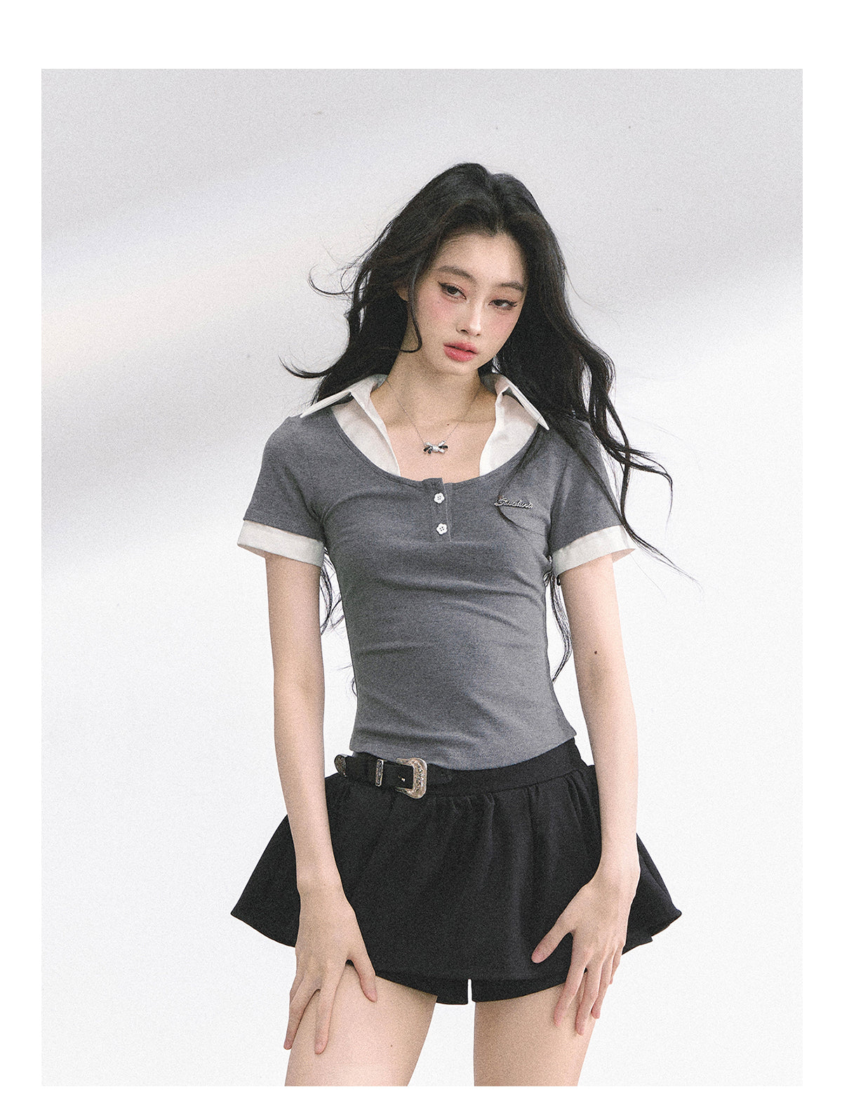 SHAOYEYAN American Style Cropped Tee