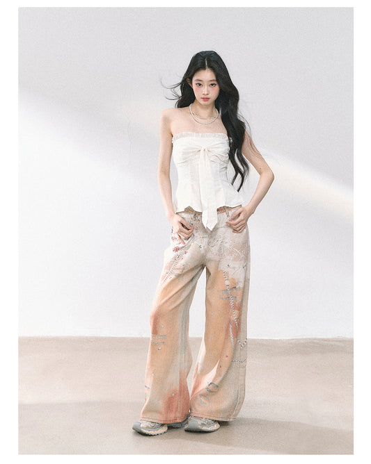 SHAOYEYAN Off-Shoulder French Crop Top