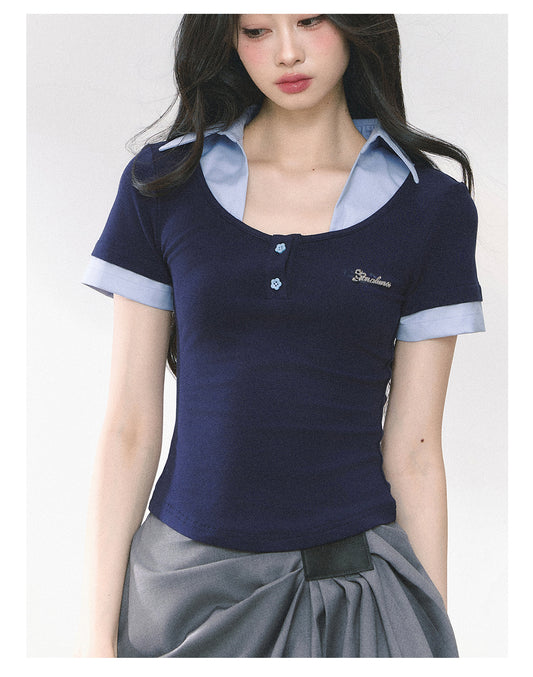 SHAOYEYAN American Style Cropped Tee