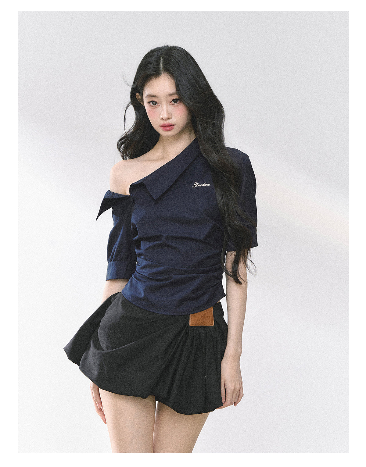 SHAOYEYAN French Off-Shoulder Blouse