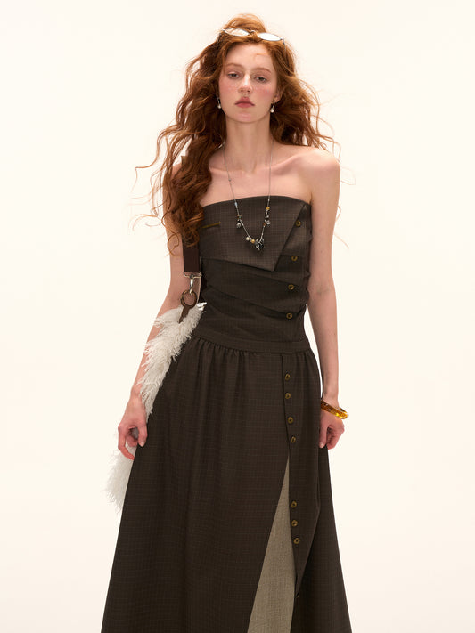 MAMC Retro Bustier Layered Dress