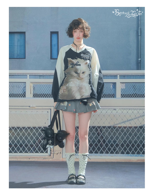 ZiziFei "Cat Blokette" Pullover