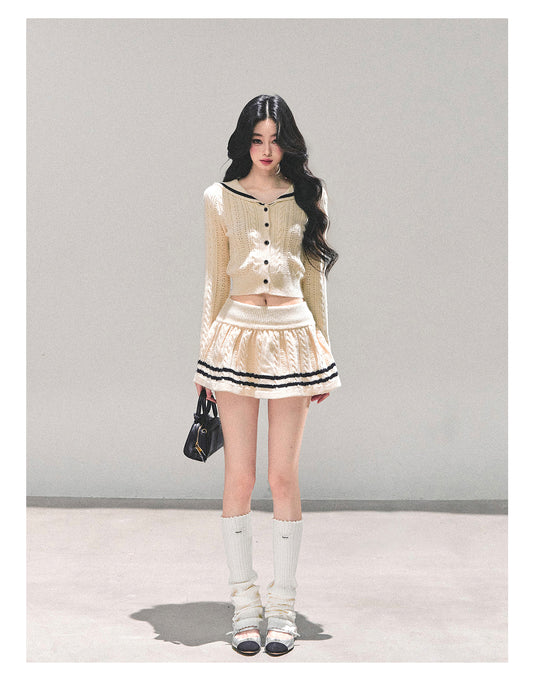 ShaoYeYan Evening Wind Whisper French Knit Set