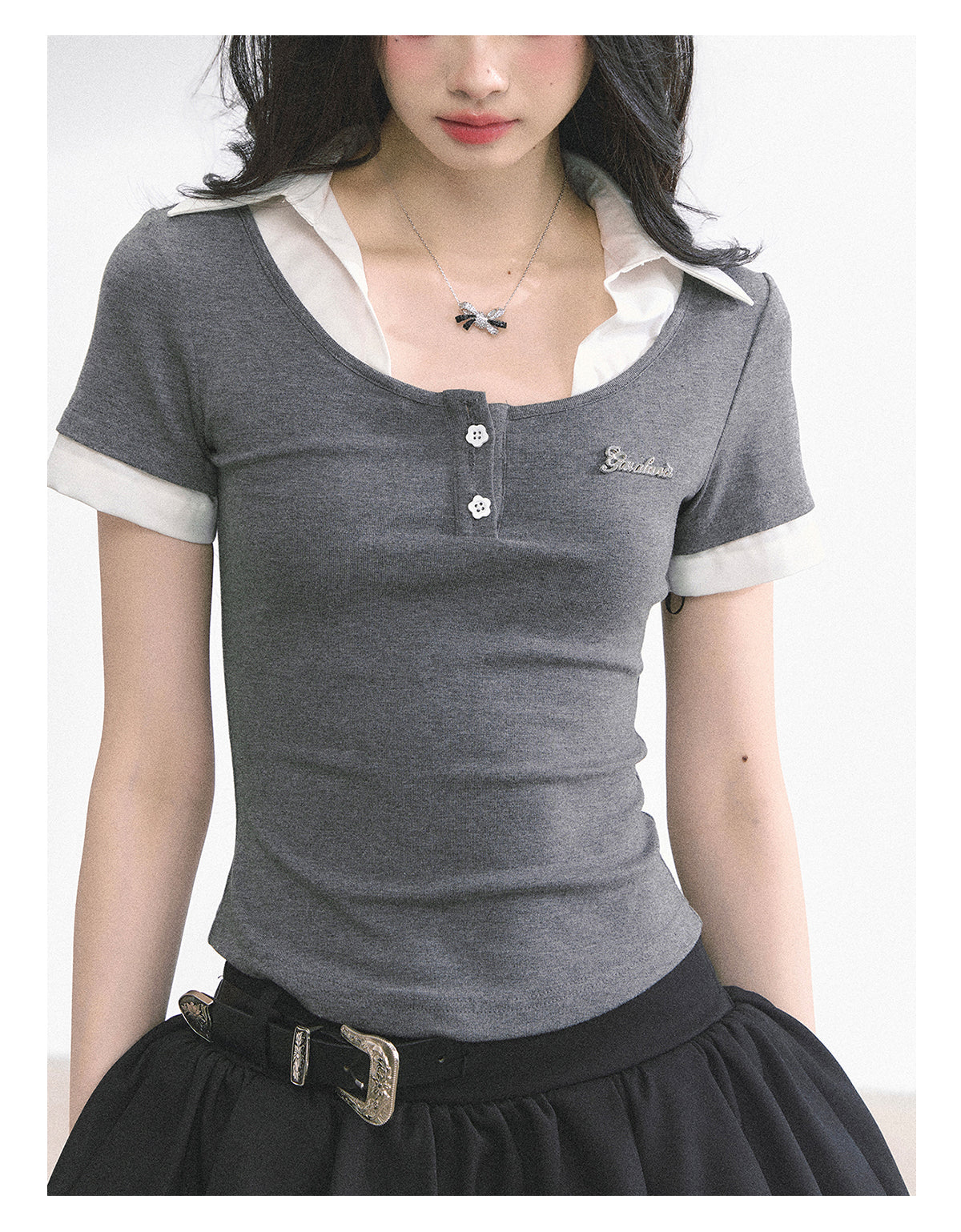 SHAOYEYAN American Style Cropped Tee