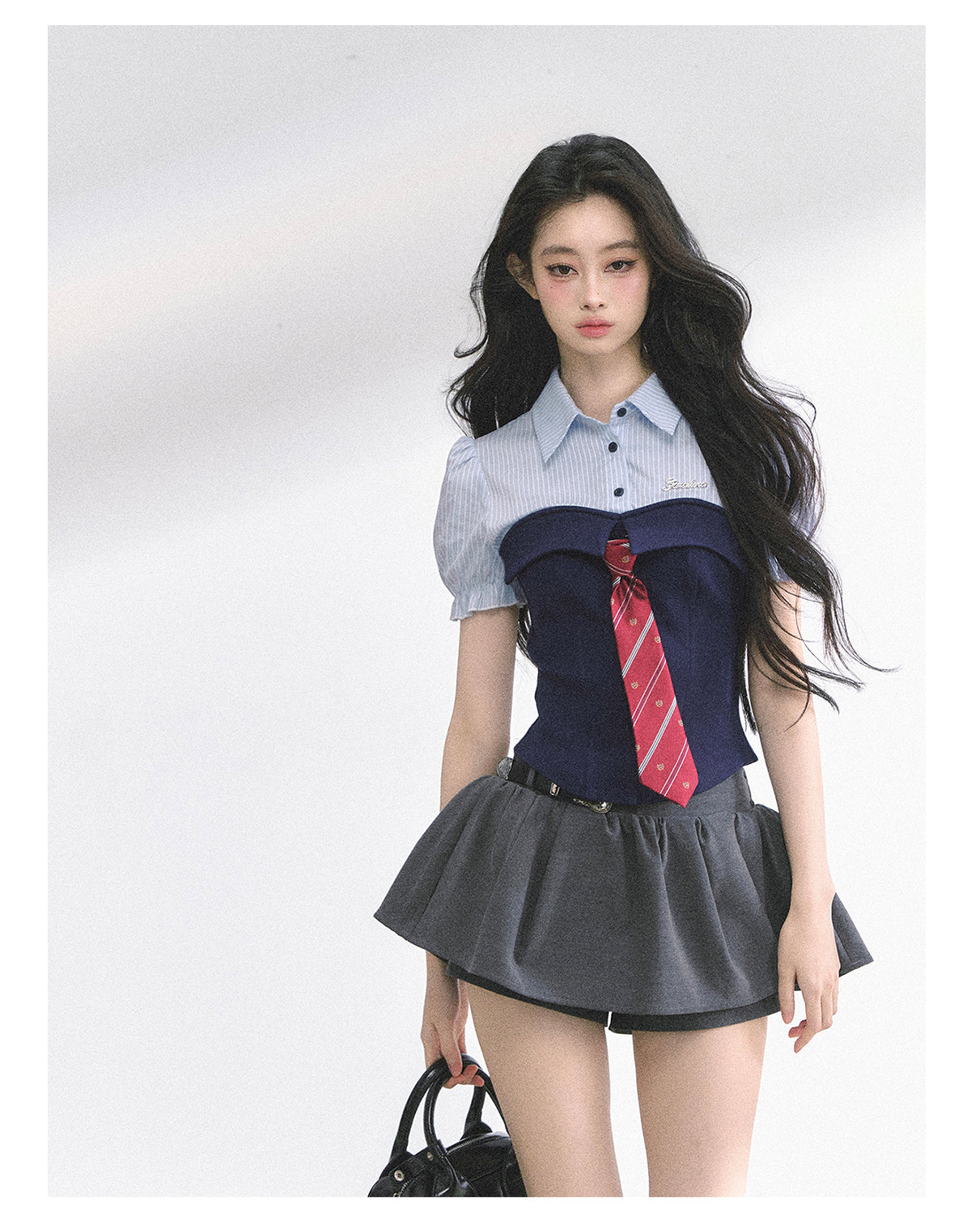SHAOYEYAN American Style Striped Crop Tee