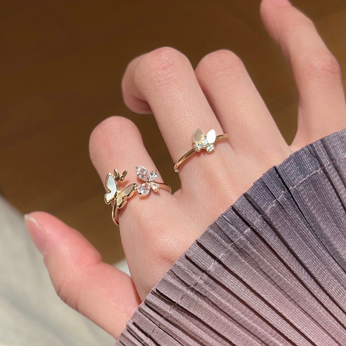 VIGVOG 2025 Ethereal Butterfly Ring Collection
