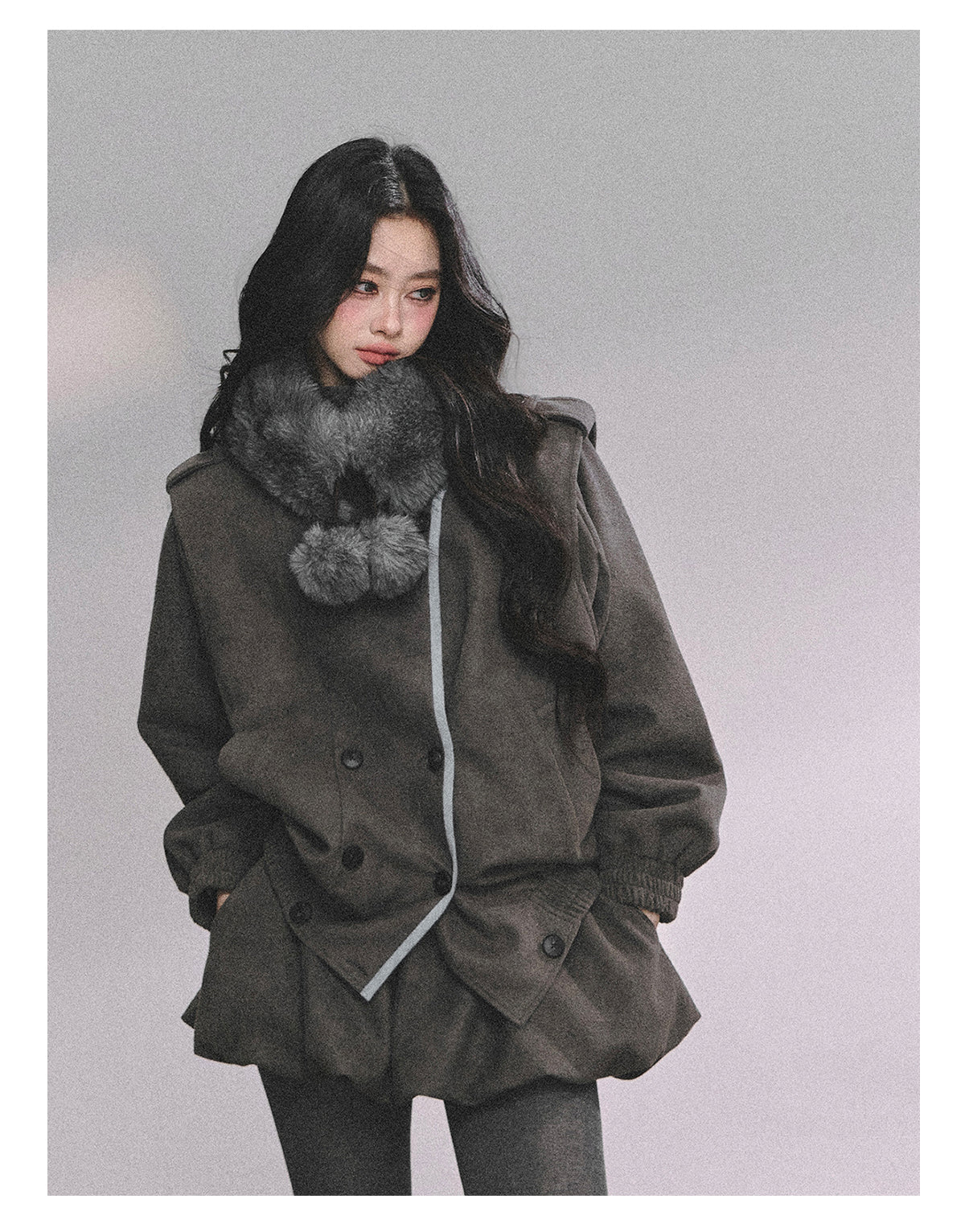 ShaoYeYan Barn Time Zone Audrey Hepburn Style Two-Piece Set