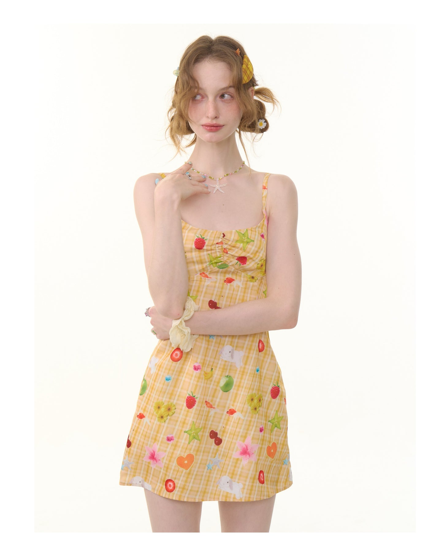 ziziFei Vintage Fruit Print Sundress