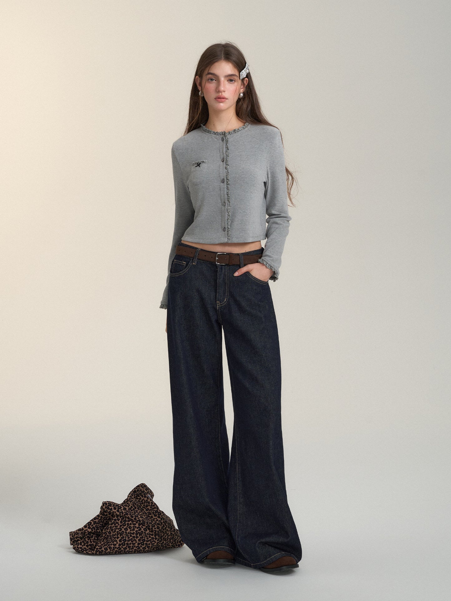 SOMESOWE Indigo Crinkle Jeans