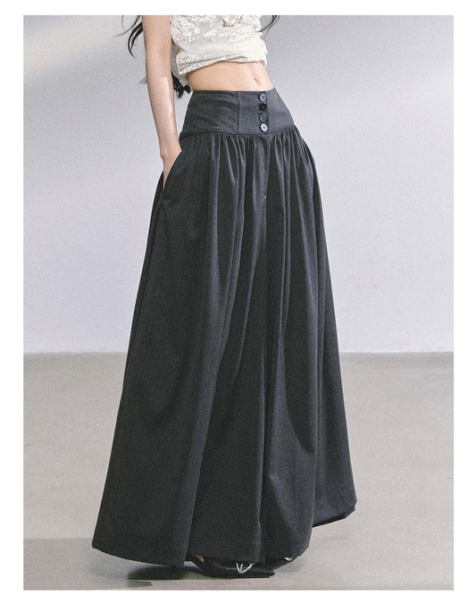 ShaoYeYan Rosa Street Loose Fit Wide-Leg Trousers