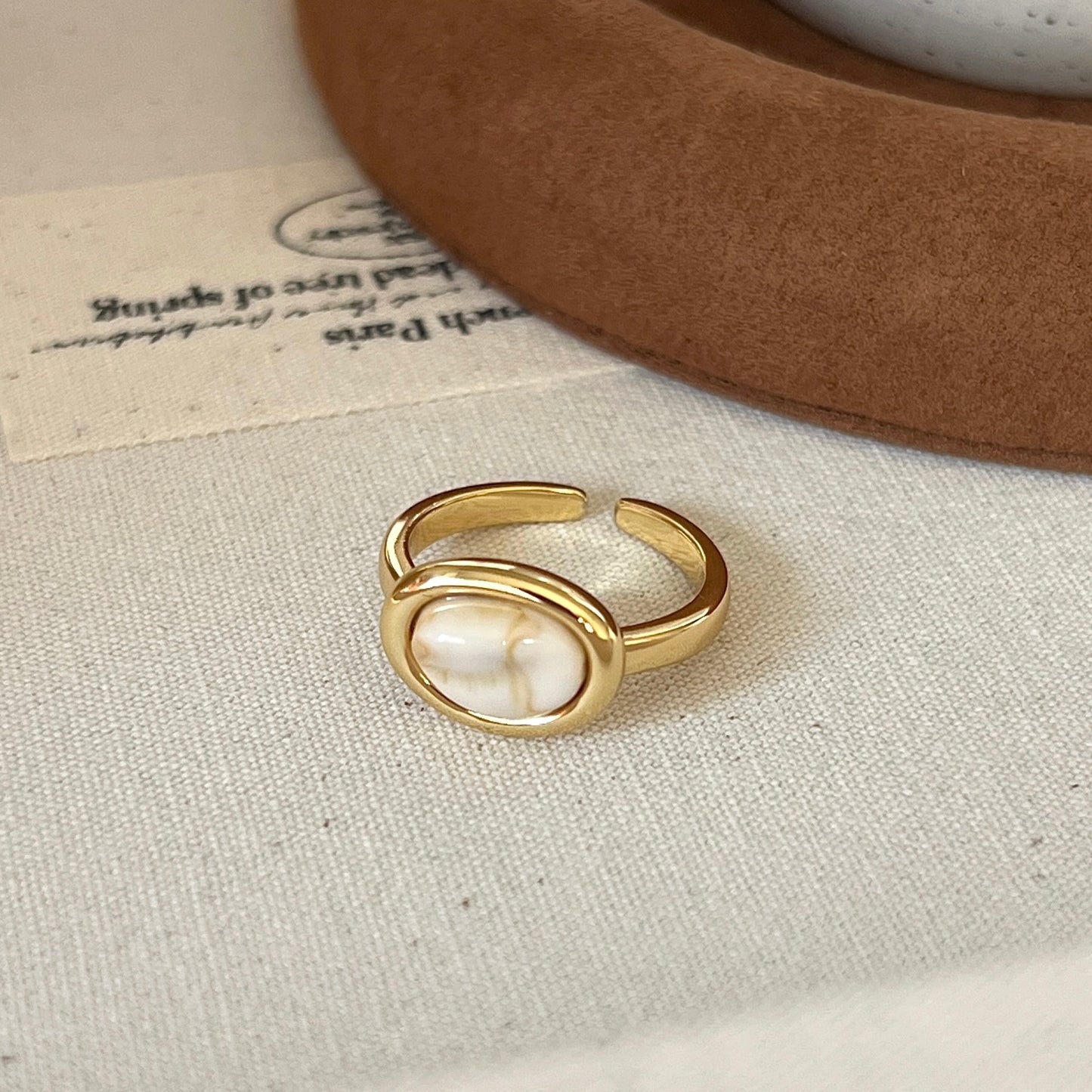 VIGVOG Geometric Gemstone Rings
