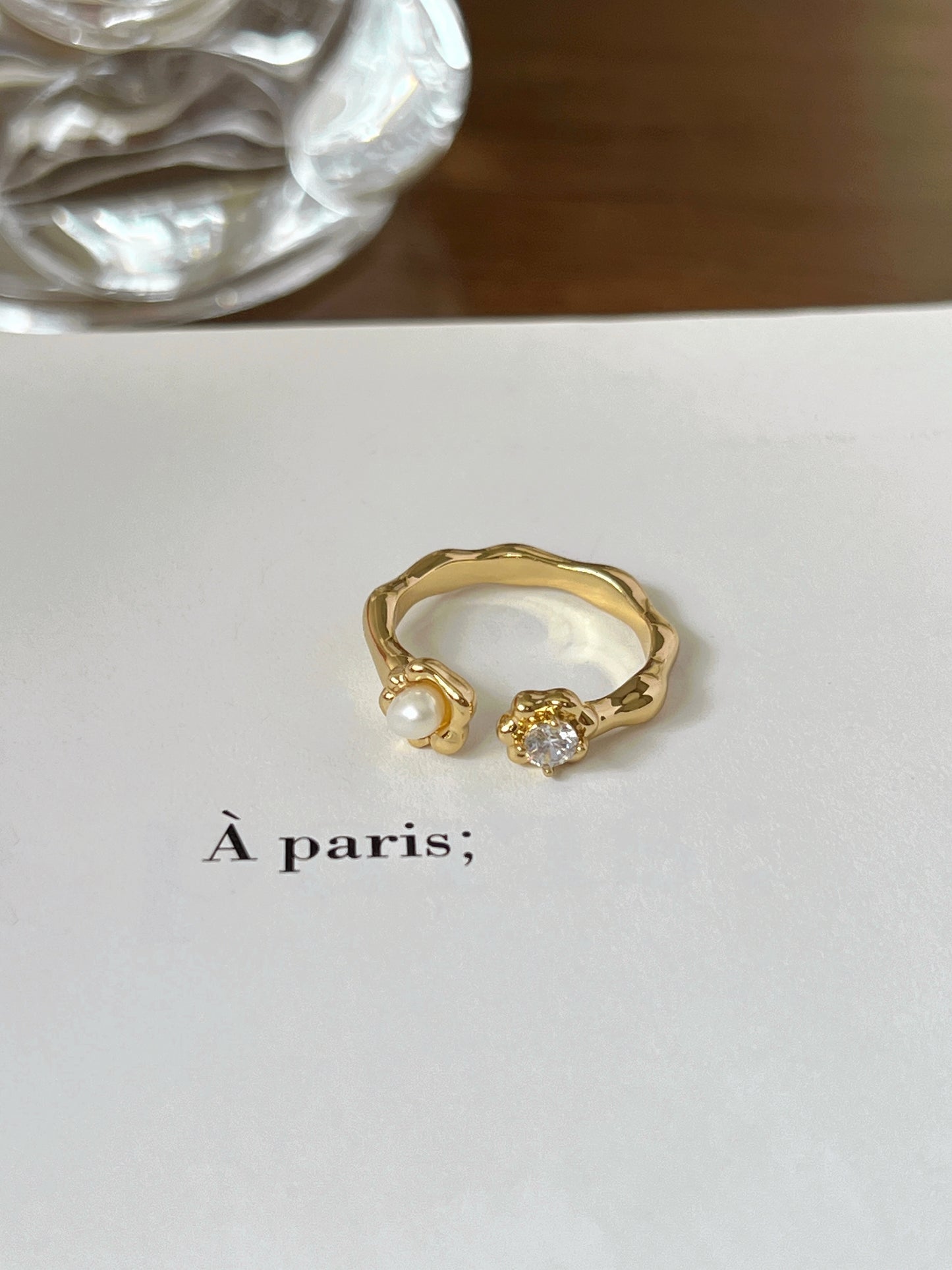 VIGVOG Pearl & Enamel Art Ring Collection