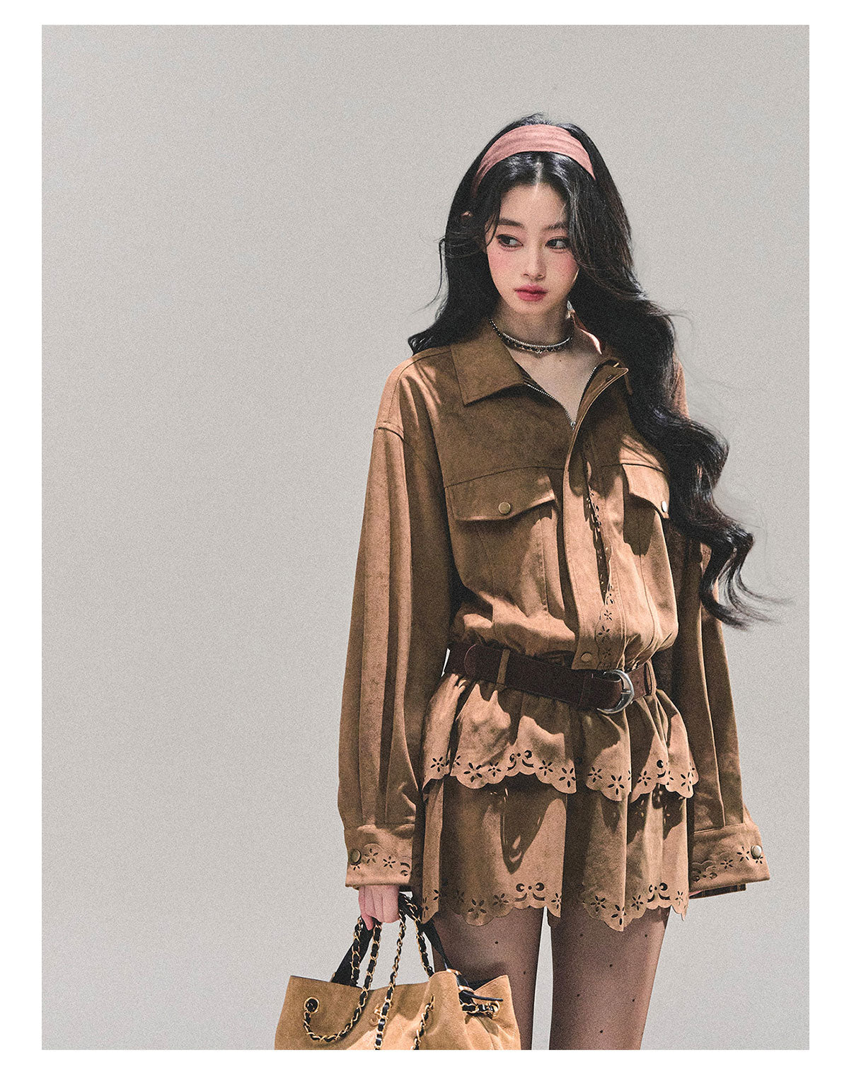 ShaoYeYan Raindrops on Phoenix Tree Fake Two-Layer Dress