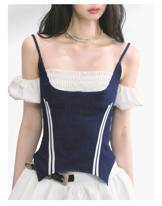 SHAOYEYAN American Style Mock Two-Layer Cami Top