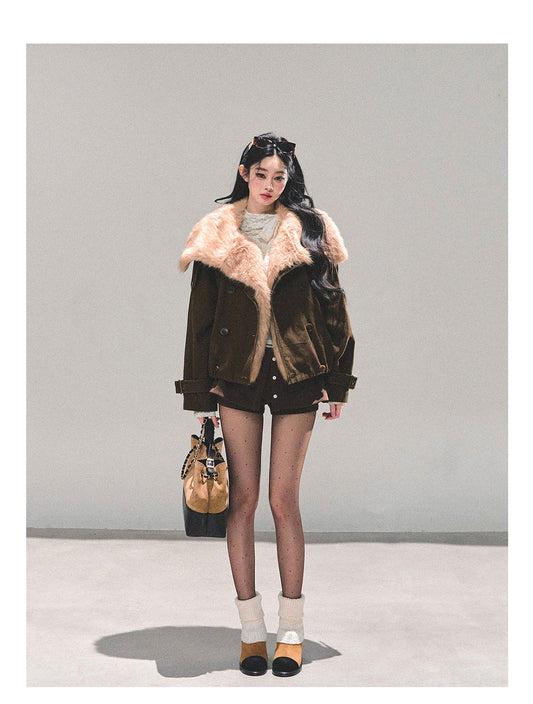 ShaoYeYan Winter Rendezvous Loose Plush Coat