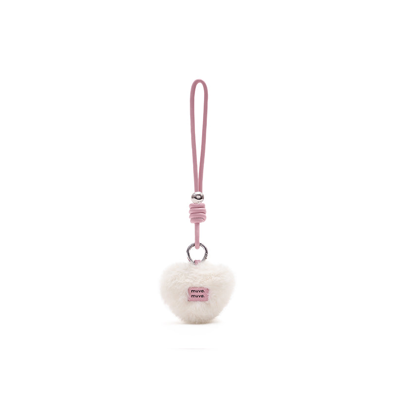 MUVA "Cotton Candy Heart" Fluffy Bag Charm