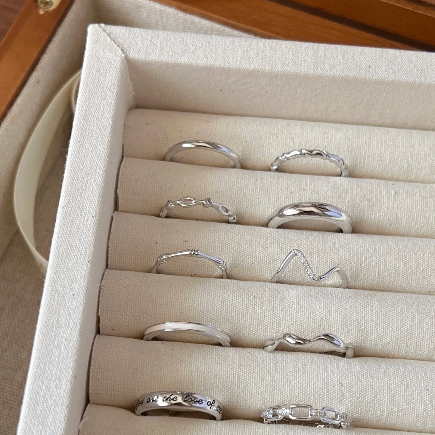 VIGVOG 2024 Minimalist Silver Ring Collection