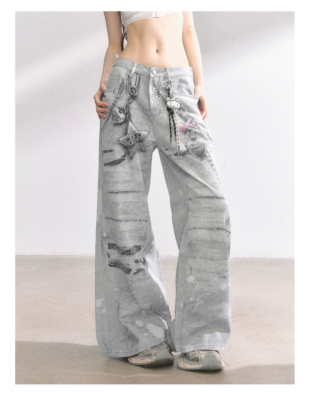 SHAOYEYAN Streetwear Wide-Leg Jeans