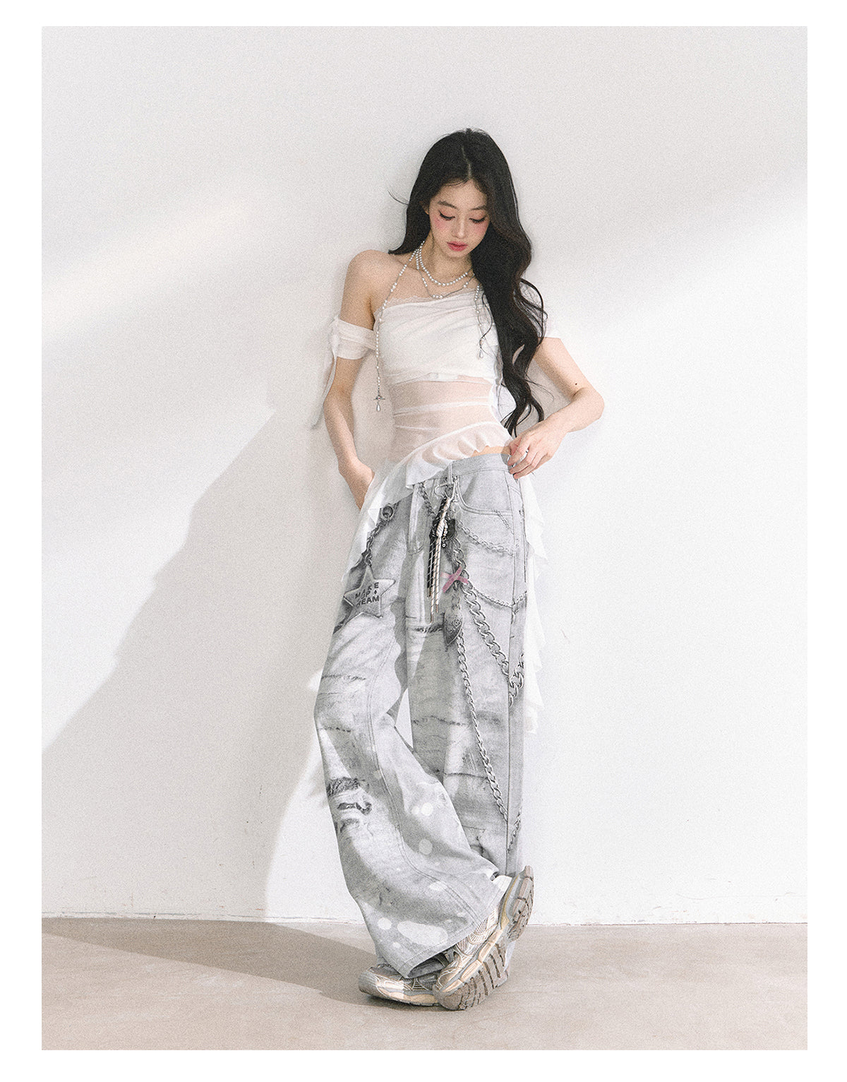 SHAOYEYAN Sheer Mesh Sleeveless Top