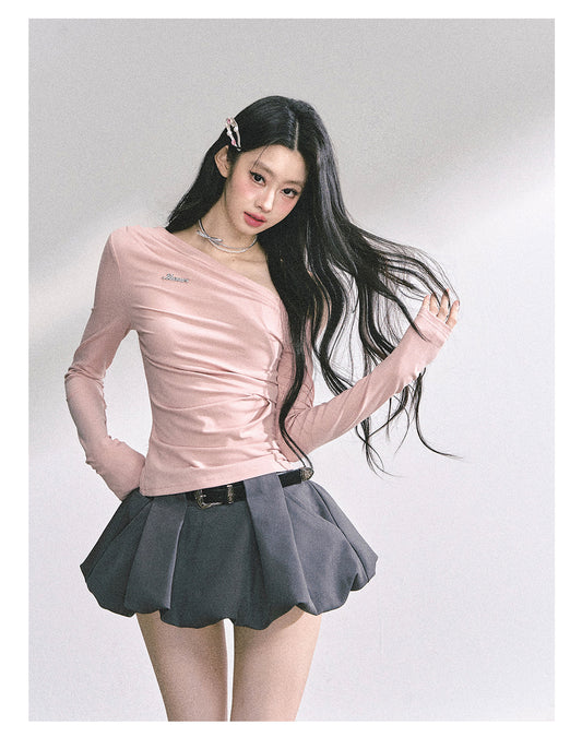 SHAOYEYAN American Style Off-Shoulder Tee