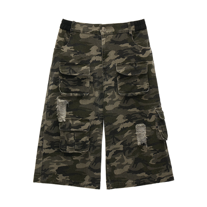 MAMC Cross-Back Camisole & Denim Cargo Shorts