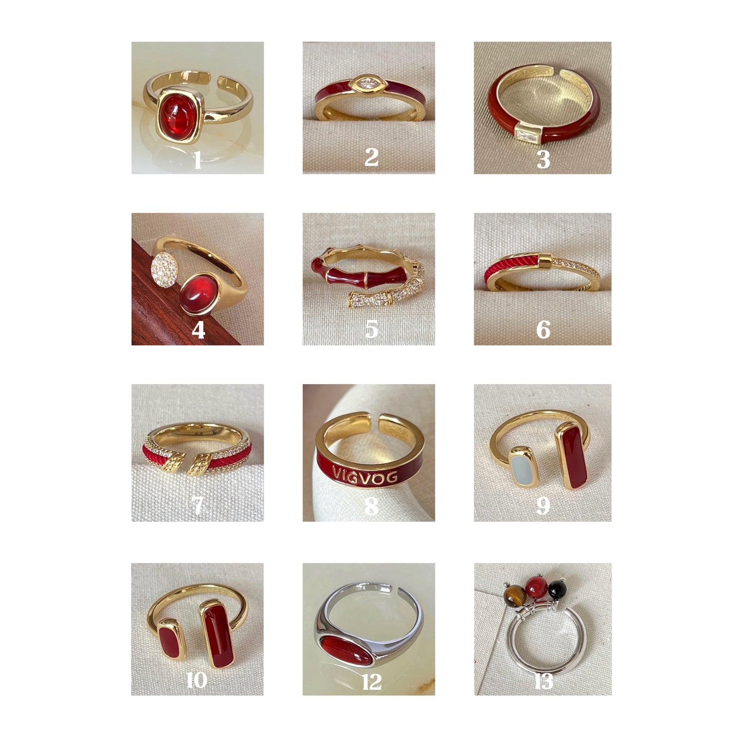 VIGVOG 2025 New Chinese Style Ring Collection