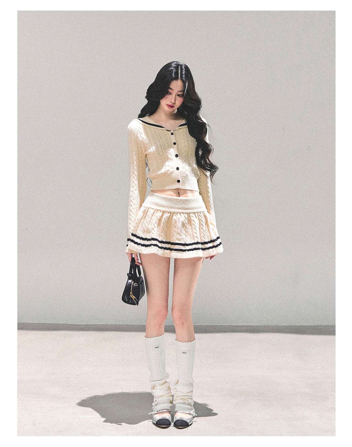 ShaoYeYan Evening Wind Whisper French Knit Set