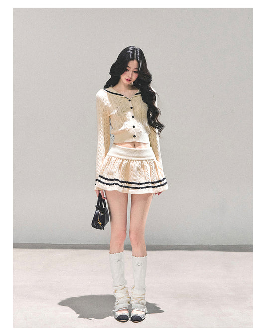 ShaoYeYan Evening Wind Whisper French Knit Set