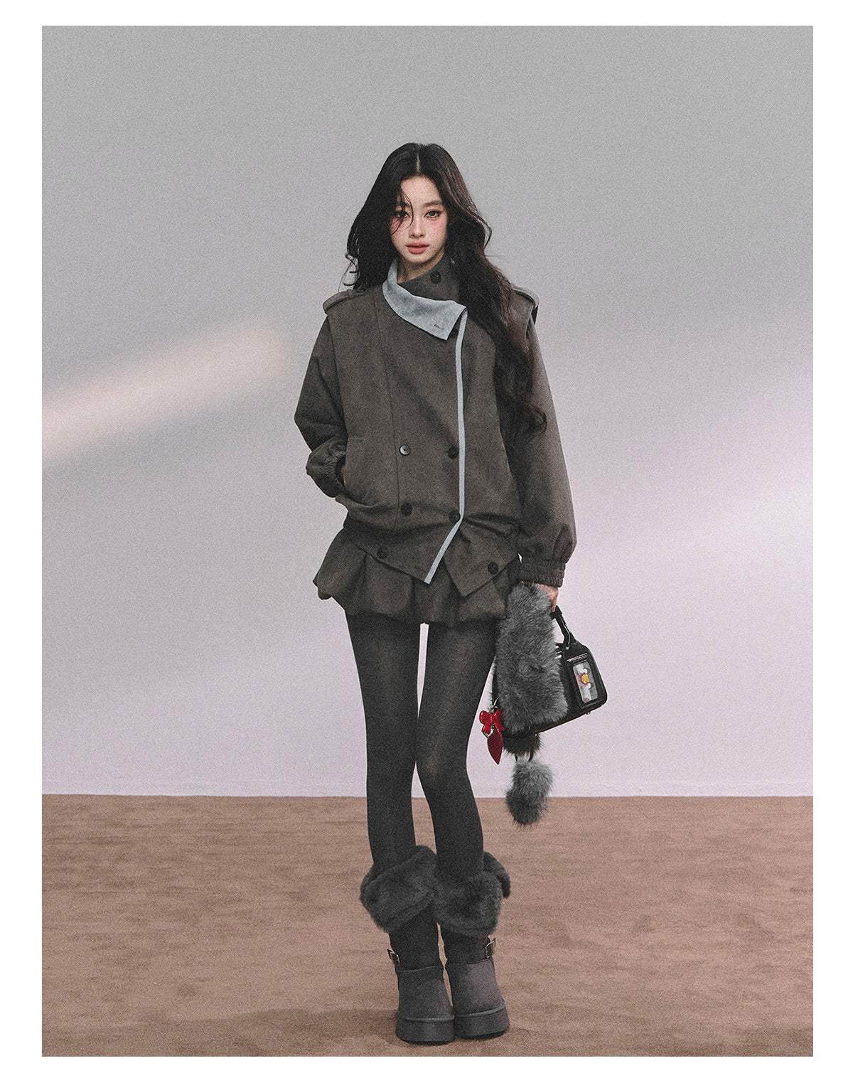 ShaoYeYan Barn Time Zone Audrey Hepburn Style Two-Piece Set